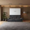 Schrankbett  mit  Anthrazit  SOFA M1 160x200 Vertikal Produktbild-Vorschau 3