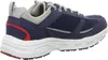 Side view of a navy blue Skechers Oak Canyon sneaker with gray accents and a white sole. Anteprima dell’immagine prodotto