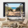 Leinwand Bilder 120x80 cm - Fensterblick - Meer - Sand - Produktbild-Vorschau 7