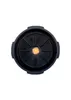 A top-down view of a black coffee filter attachment with an orange glow in the center. Produktbild-Vorschau