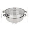 Edelstahl-Kochgeschirr 27 cm/11 Zoll 2-lagiger Dampftopf Produktbild-Vorschau 7