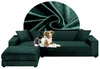 2er Set Sofabezug - Grün - 2-Sitzer 145-185 cm - Produktbild-Vorschau 1