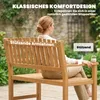 Outsunny Gartenbank 2-Sitzer Wetterfest Holzbank mit Produktbild-Vorschau 6