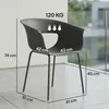 Outsunny Gartenstühle 4er Set ergonomisch Balkonstühle mit Produktbild-Vorschau 3