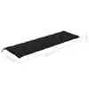 vidaXL Coussins de banc de jardin 2 pcs. noir 180x50x7 cm Voir les images du produit 21