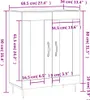 vidaXL Sideboard Hochglanz-Weiß 69,5x34x90 cm Holzwerkstoff Produktbild-Vorschau 8