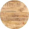A circular wooden tabletop with a rough, natural finish. Náhľad obrázku produktu