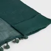 HOMLA ADI grüner Vorhang mit Pompons 140x250 cm Produktbild-Vorschau 4