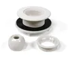 Three white plastic pool parts are arranged on a white background. Produktbild-Vorschau