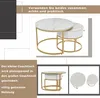 okwish Tavolino da caffè moderno a nido d'ape Set di 2 Anteprima dell’immagine prodotto 2