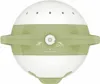 A close-up, front-facing view of a white and green electric nasal aspirator. Produktbild-Vorschau
