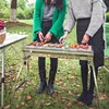 Holzkohlegrill Edelstahl Gartengrill mit Klappbeinen Produktbild-Vorschau 3