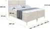 ALTDECOR  Boxspringbett mit Gold Füßen, Matratze und Produktbild-Vorschau 5