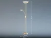 LED Designklassiker Deckenfluter Messing mit Leselampe Produktbild-Vorschau 4