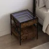 vidaXL Nachttisch mit Infinity-LED Räuchereiche 40x40x51 cm Produktbild-Vorschau 1
