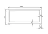 A technical drawing of a furniture foot with dimensions. Podgląd zdjęcia produktu