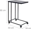 Tavolino Relaxdays con rotelle, A x L x P: 68 x 50 x 35 cm, Anteprima dell’immagine prodotto 4