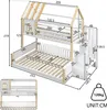 Łóżko piętrowe Merax 90x200 + 140x200 cm, łóżko piętrowe z Podgląd zdjęcia produktu 5