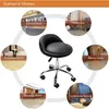 display4top Czarny regulowany hydrauliczny stołek salonowy Podgląd zdjęcia produktu 7