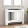vidaXL Kryt radiátora vysoký lesk biely 112 x 19 x 81,5 cm Náhľad obrázku produktu 3