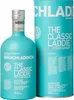 A bottle of Bruichladdich The Classic Laddie Scottish Barley Scotch Whisky next to its cylindrical packaging. Voir les images du produit