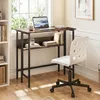 Bureau rabattable COSTWAY avec compartiment de rangement, Voir les images du produit 2