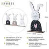 3er Set Deko-Hase H22cm Holz Osterhase Tischdeko Osterdeko Produktbild-Vorschau 2