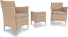 A set of outdoor furniture including two chairs and a small table, arranged on a white background. Produktbild-Vorschau