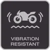 A graphic illustrating vibration resistance for a motorcycle. Produktbild-Vorschau