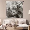 MuchoWow® Wandteppich Wandbehang Schottisches Hochlandrind Produktbild-Vorschau 5