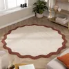 Volero - Tapis Rond Lavable – Hazy Marron/Crème - Ø 120cm Voir les images du produit 7