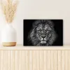 Wanddeko 30x20 cm - Tiere - Löwe - Schwarz - Weiß, Deko Produktbild-Vorschau 6