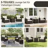 Yaheetech 3-tlg. Gartenmöbel Set aus Polyrattan, inkl. 2 Produktbild-Vorschau 9