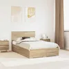 vidaXL Bettrahmen mit Kopfteil Sonoma-Eiche 120 x 200 cm Produktbild-Vorschau 2