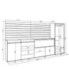 Sideboard, Kommode, 274x35x145 cm, Für Schlafzimmer, Produktbild-Vorschau 4