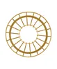 A gold colored cage pendant light shade, viewed from above, against a white background. Produktbild-Vorschau