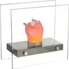 Globo Lighting Tischkamin Metall silberfarben, Glas klar, Produktbild-Vorschau 1