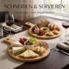 hausleben Pizzateller 2er Set Holz 25,5 cm – Rundes Produktbild-Vorschau 6