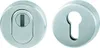 Two silver-colored keyhole escutcheons are shown side-by-side against a white background. Podgląd zdjęcia produktu
