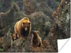MuchoWow® Poster Bär - Junge - Steine 120x90 cm - Wandbild Produktbild-Vorschau 1