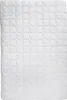 A white quilted blanket or mattress topper laid flat. Produktbild-Vorschau