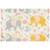 A flat lay of a foldable foam play mat with an elephant and floral pattern. Podgląd zdjęcia produktu
