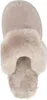 A top-down view of a beige slipper with a fluffy lining. Anteprima dell’immagine prodotto