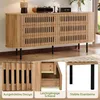 Komoda Merax se 6 zásuvkami, design s lamely z MDF, komoda Náhled obrázku produktu 11