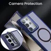 A close-up marketing image of a phone case, highlighting its camera protection feature. Produktbild-Vorschau