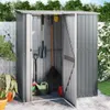 vidaXL Capanno per attrezzi Grigio 180,5x97x209,5 cm Anteprima dell’immagine prodotto 2