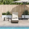 vidaXL Sonnenliege mit Rollen und Auflage Braun Poly Rattan Produktbild-Vorschau 3