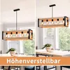 ZMG Pendelleuchte Holz vintage 5 Flammig Esstisch Produktbild-Vorschau 3