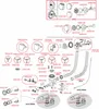 An exploded diagram showing the parts of a bathtub drain and overflow assembly. Podgląd zdjęcia produktu
