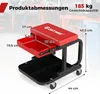 Taboret warsztatowy COSTWAY z kółkami, szufladą i półką, Podgląd zdjęcia produktu 3